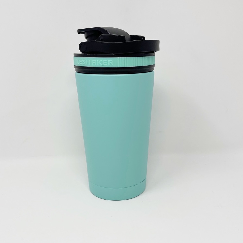 SOLD Ice Shaker Bottle Shark Tank 26 oz Stainless Steel Insulated Protein Shaker - Picture 2 of 5